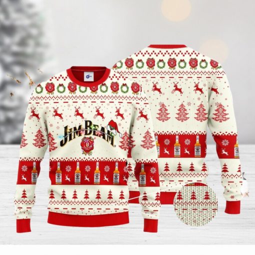 Jim Beam Santa Hat Christmas 3D Ugly Christmas Sweater Unisex Sweater Christmas Gift