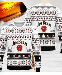 Jim Beam Whiskey Ugly Christmas Sweater 3D All Over Printed Sweaters Christmas Gift