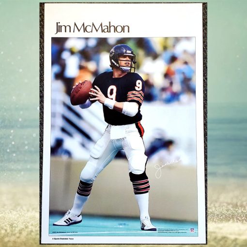 Jim Mcmahon Chicago Bears Vintage Original Poster