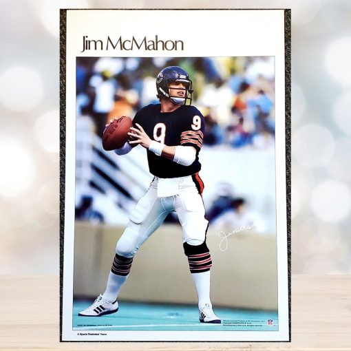 Jim Mcmahon Chicago Bears Vintage Original Poster