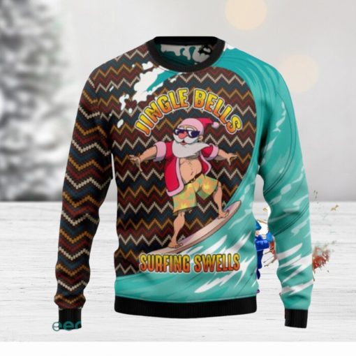 Jingle Bells Surfing Swells Ugly Christmas Sweaters Gift For Men Women