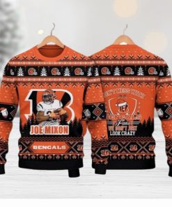 Joe Mixon Cincinnati Bengals Do Not Mess With Bengals Fan NFL Christmas Ugly Sweater