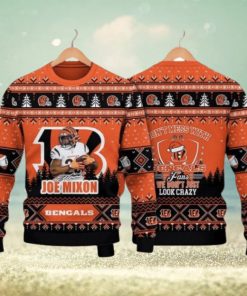 Joe Mixon Cincinnati Bengals Do Not Mess With Bengals Fan NFL Christmas Ugly Sweater