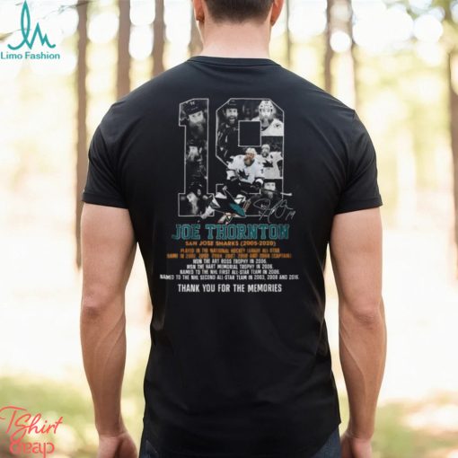 Joe Thornton San Jose Sharks 2005 – 2020 Thank You For The Memories T Shirt