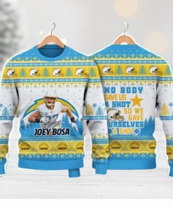 Joey Bosa Los Angeles Chargers We Gave Ourselves A Shot NFL Christmas Ugly Sweater