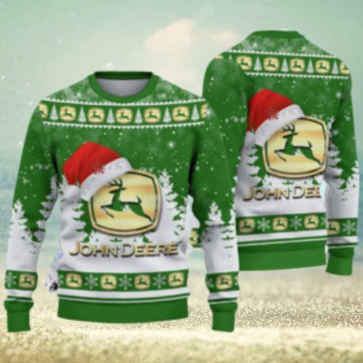 John Deere Ugly Christmas Sweater 3D Printed For Fans Gift For Christmas Funny