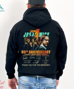 John Wick Chapter 4 9th Anniversary 2014 2023 Cast Signatures Thank You All T Shirt