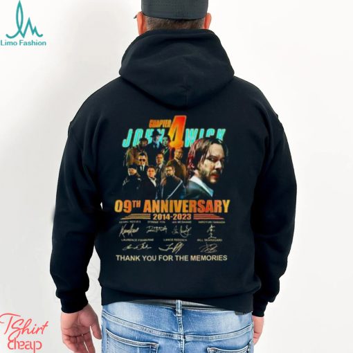 John Wick Chapter 4 9th Anniversary 2014 2023 Cast Signatures Thank You All T Shirt