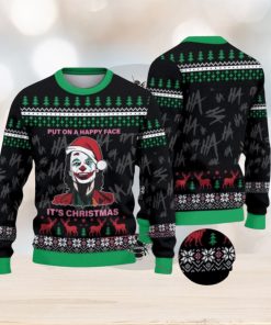 Joker Put On A Happy Face It’s 3D All Over Printed Ugly Christmas Sweater 3D All Over Printed Ugly Christmas Sweater