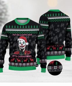 Joker Put On A Happy Face It’s 3D All Over Printed Ugly Christmas Sweater 3D All Over Printed Ugly Christmas Sweater