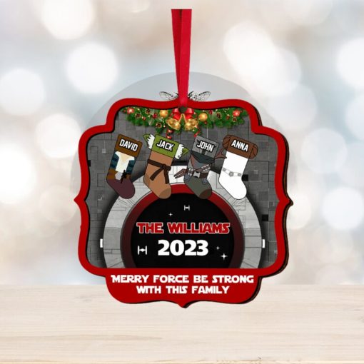 Jolliest Family In The Galaxy, Personalized Stocking Ornament, Christmas Gift For Family