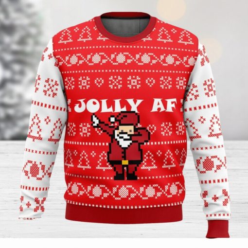 Jolly AF Ugly Christmas Sweater 3D All Over Printed Christmas Sweater