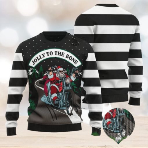 Jolly To The Bone Ugly Sweater Funny Gift For Men And Women Family Holidays