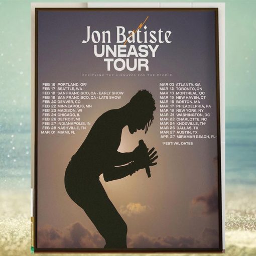 Jon Batiste The Uneasy Tour 2024 Home Decor Poster Canvas