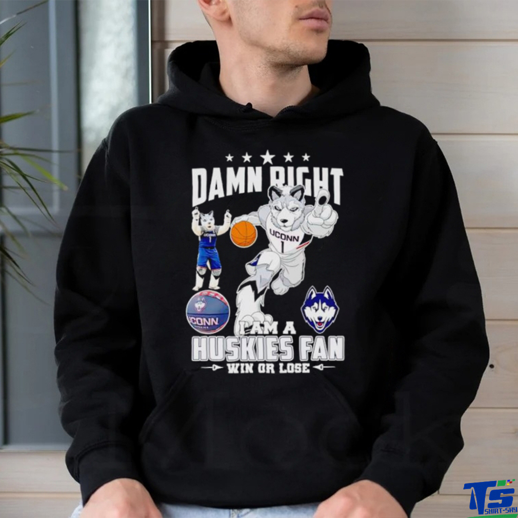 Jonathan the Husky damn right I am a Huskies fan win or lose shirt Jonathan the Husky damn right I am a Huskies fan win or lose shirt