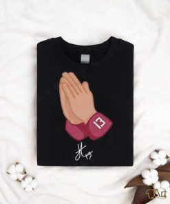 Jordan Travis College Praying Hand Wht signature Shirt
