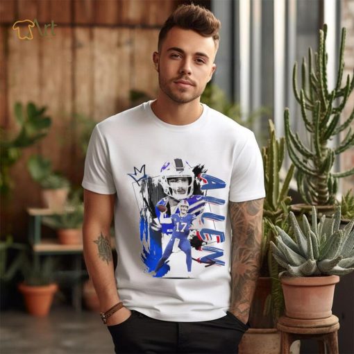Josh Allen number 17 Buffalo Bills football player pose poster shirt