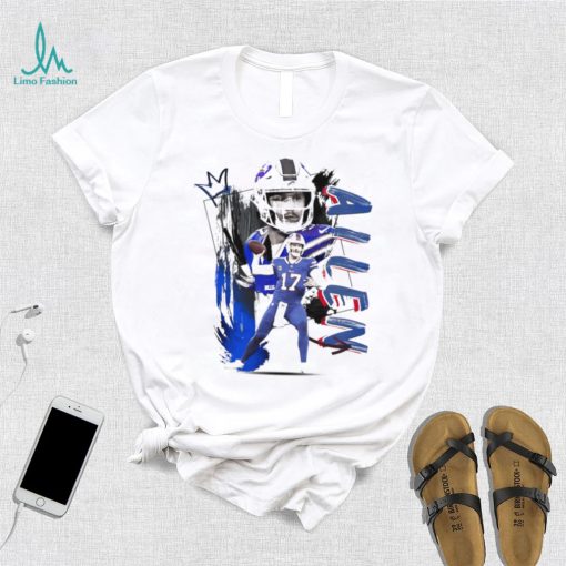 Josh Allen number 17 Buffalo Bills football player pose poster shirt