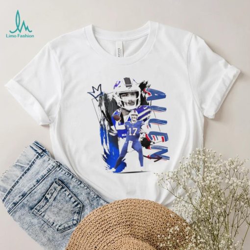 Josh Allen number 17 Buffalo Bills football player pose poster shirt