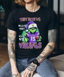 Joshua Dobbs Grinch They Hate Us Because Ain’t Us Minnesota Vikings Christmas Shirt