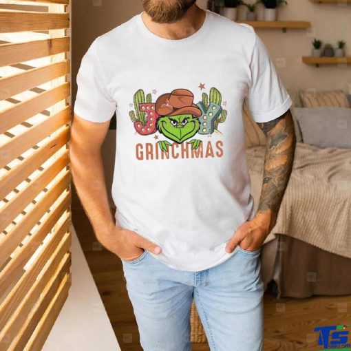 Joy Grinchmas Cowboy Christmas T shirt