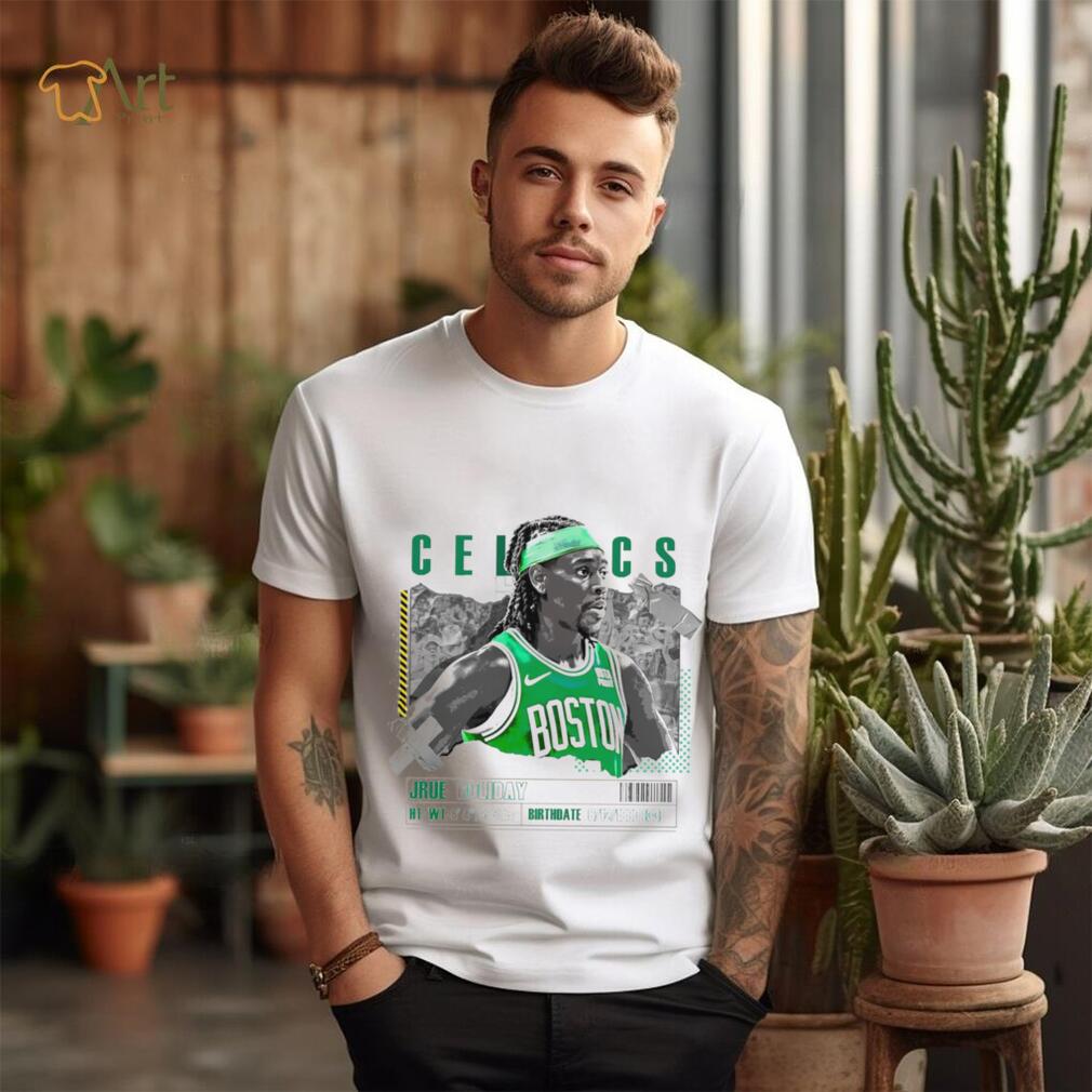 Jrue Holiday number 4 Boston Celtics basketball player paper poster shirt Jrue Holiday number 4 Boston Celtics basketball player paper poster shirt
