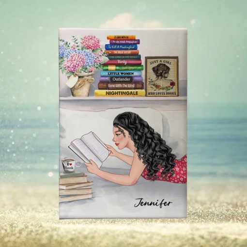 Just A Girl Who Loves Books, Personalized Poster, Gift For Book Lover