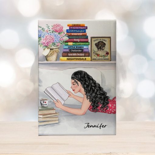 Just A Girl Who Loves Books, Personalized Poster, Gift For Book Lover