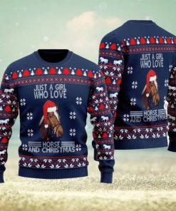 Just A Girl Who Loves Christmas And Horse Ugly Christmas Sweater Christmas Holiday Gift For Men And Women