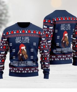 Just A Girl Who Loves Christmas And Horse Ugly Christmas Sweater Christmas Holiday Gift For Men And Women