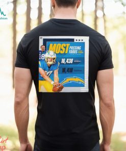 Justin Herbert Is The Most Passing Yards Through 4 Seasons In NFL History Unisex T Shirt