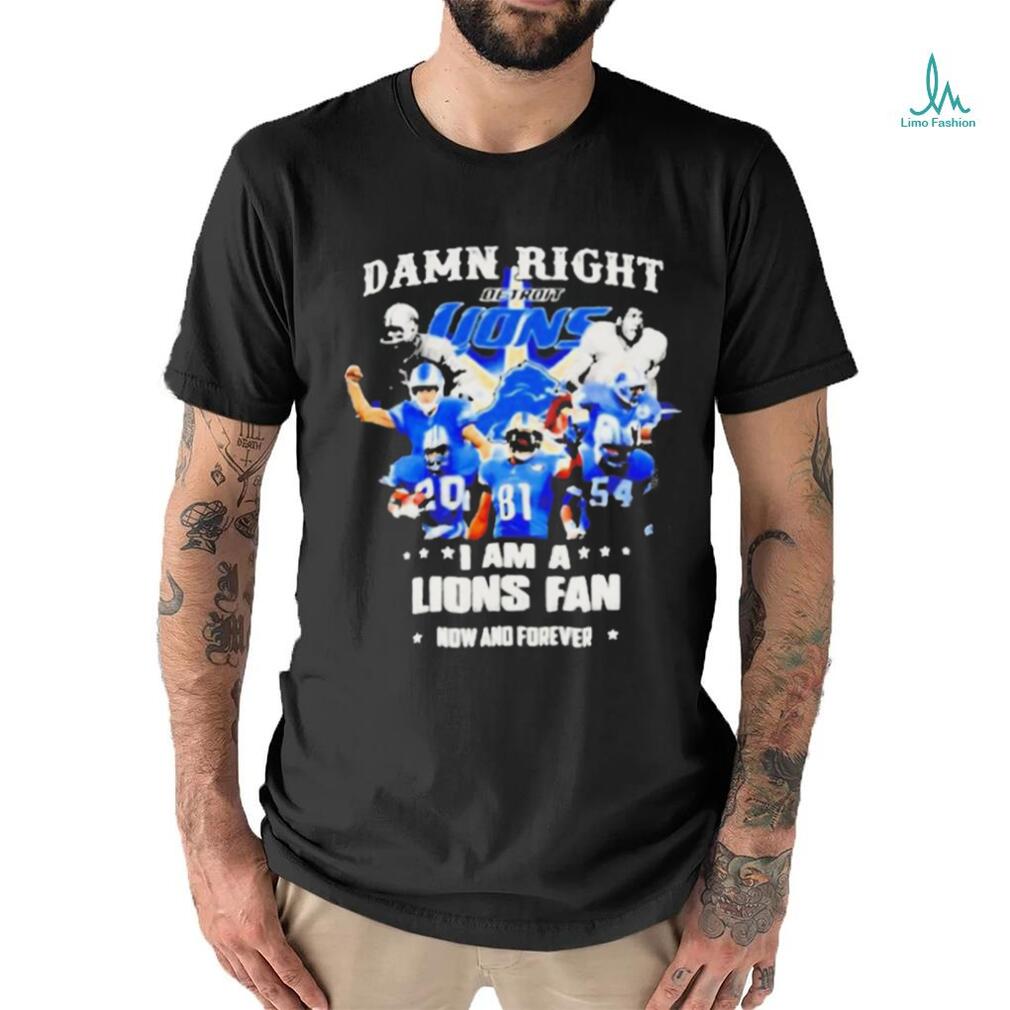 Justin Spiro damn right I am a Detroit Lions fan now and forever players t shirt Justin Spiro damn right I am a Detroit Lions fan now and forever players t shirt