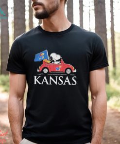 KC Chiefs Super Bowl Snoopy Cartoon Flags Sports T Shirt
