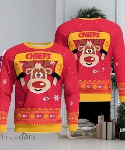 Kansas City Chiefs Cute Reindeer Ugly Christmas Sweater Best Gift Christmas Party Gift