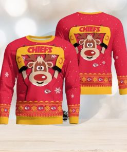 Kansas City Chiefs Cute Reindeer Ugly Christmas Sweater Christmas Party Gift