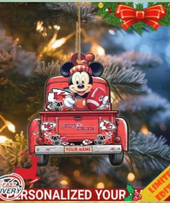 Kansas City Chiefs Mickey Mouse Ornament Personalized Your Name Sport Home Decor