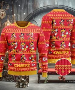 Kansas City Chiefs Mickey Mouse Ugly Christmas Sweater, Ugly Sweater, Christmas Sweaters, Hoodie, Sweatshirt, Sweater