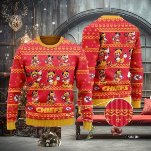 Kansas City Chiefs Mickey Mouse Ugly Christmas Sweater, Ugly Sweater, Christmas Sweaters, Hoodie, Sweatshirt, Sweater