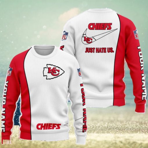 Kansas City Chiefs NFL Just Hate Us Personalized For Fans Sweater New