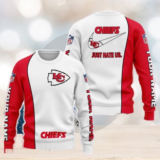 Kansas City Chiefs NFL Just Hate Us Personalized For Fans Sweater New