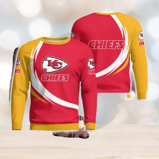 Kansas City Chiefs Simple Vintage 3D Sweater Christmas Gift For Fans