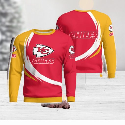 Kansas City Chiefs Simple Vintage 3D Sweater Christmas Gift For Fans