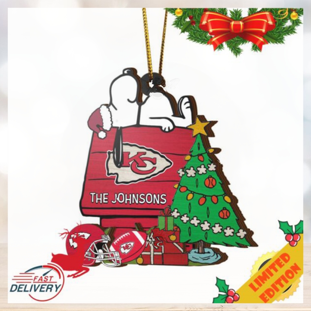 Kansas City Chiefs Snoopy NFL Sport Ornament Custom Name Kansas City Chiefs Snoopy NFL Sport Ornament Custom Name