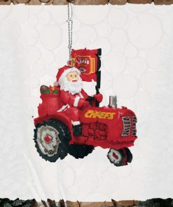 Kansas City Chiefs Super Bowl LVII Champions Santa Riding Tractor Ornament