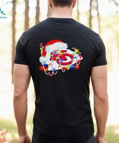 Kansas City Chiefs big logo Santa hat Christmas lights shirt, hoodie, sweater, long sleeve and tank top Kansas City Chiefs big logo Santa hat Christmas lights shirt