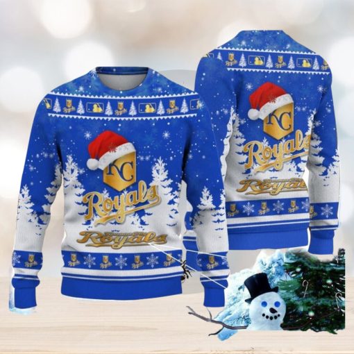 Kansas City Royals Logo Wearing Santa Hat Christmas Gift Ugly Christmas Sweater Christmas Gift Ideas