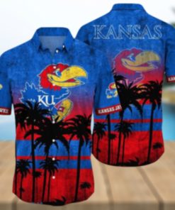 Kansas Jayhawks Logo Coconut Tropical Hawaiian Shirt Beach Gift For Fans