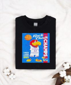 Kansas Jayhawks Mascot Rock Chalk Champs T Shirt