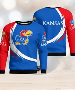 Kansas Jayhawks Simple Vintage 3D Sweater Christmas Gift For Fans