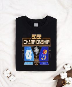 Kansas Jayhawks Vs. North Carolina Tar Heels 2022 NCAA Men's Basketball National Championship Matchup Cross Over Shirt